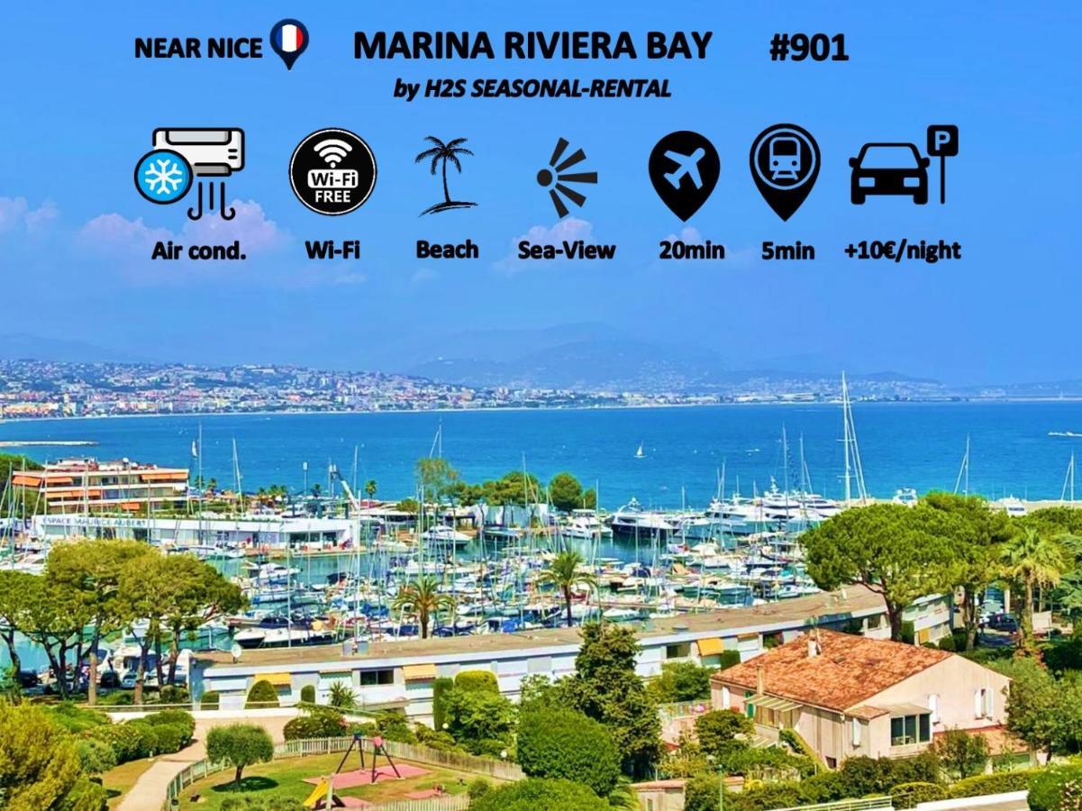#901 Marina Riviera Bay - Studio Vue Mer Et Port Panoramique 빌뇌브루베 외부 사진